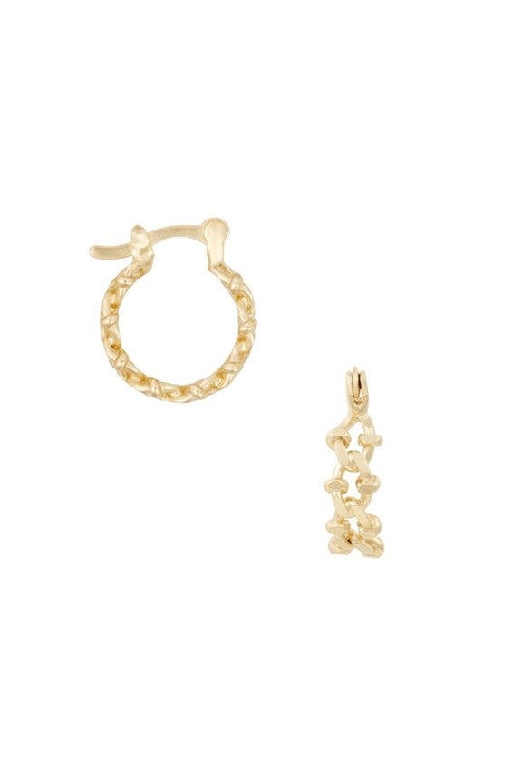 Gold Chain Hoops