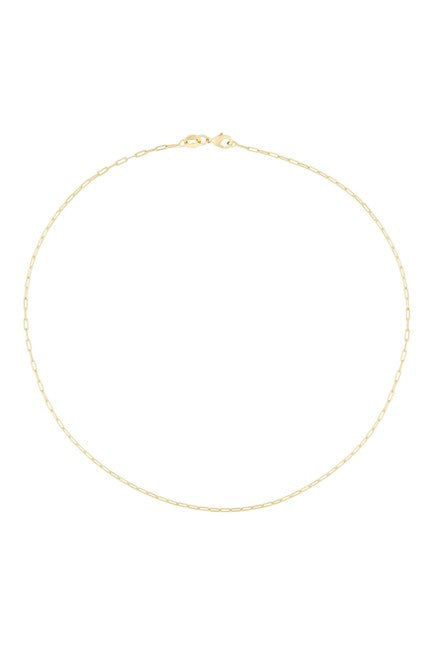 Paperclip Gold Necklace