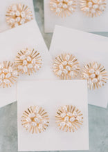 Load image into Gallery viewer, Sunburst Pearl Studs
