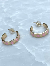 Load image into Gallery viewer, Pink Heart Hoops
